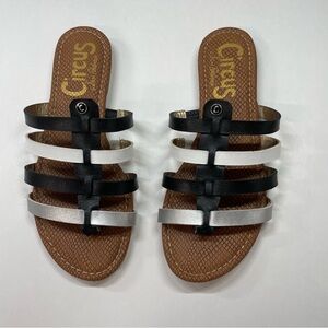Circus Sam Edelman‎ Multi-Strap Sandals Flats Open Toe Slip On Size 8